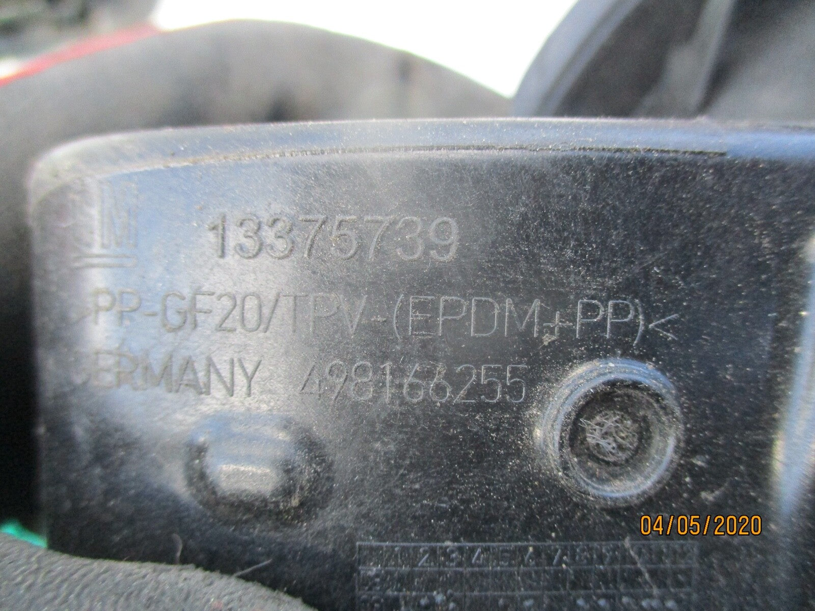 VAUXHALL ASTRA J 2013 DIESEL FUEL FILLER CAP FLAP COVER 13375739
