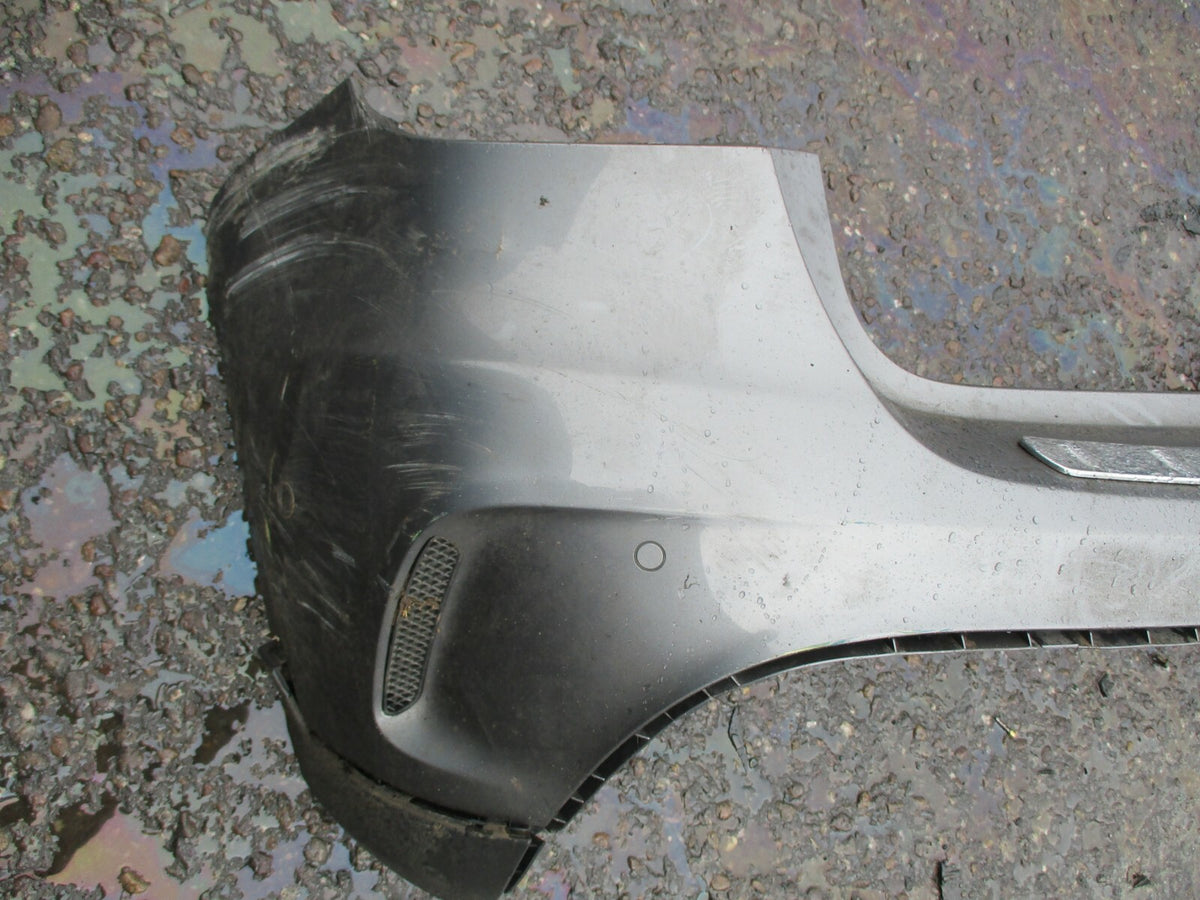 MERCEDES GLA 2014 REAR UPPER MAIN PLASTIC BUMPER & TRIM IN GREY SILVER SCRATCHED