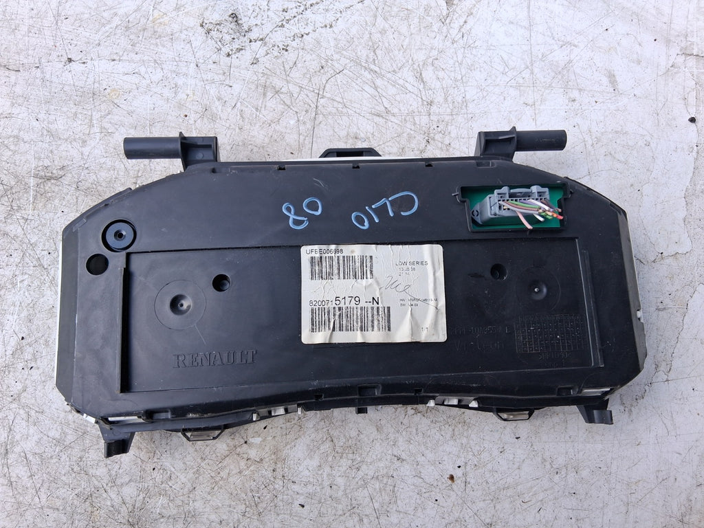2008 RENAULT CLIO MK3 1.2 PETROL MANUAL SPEEDO INSTRUMENT CLUSTER 8200715179