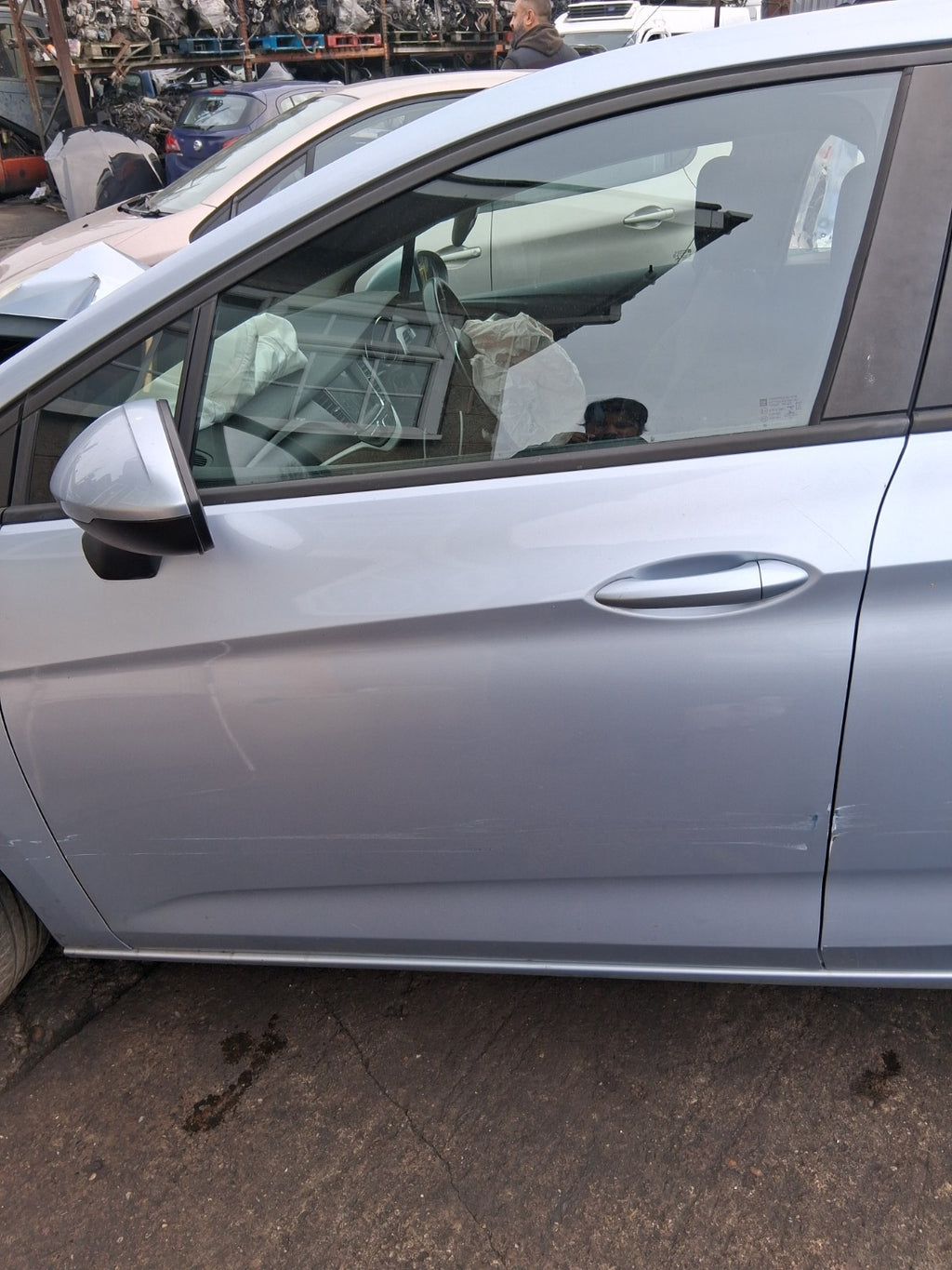 2019 VAUXHALL ASTRA K NSF PASSENGER SIDE FRONT BARE DOOR MAGNETIC SILVER Z189