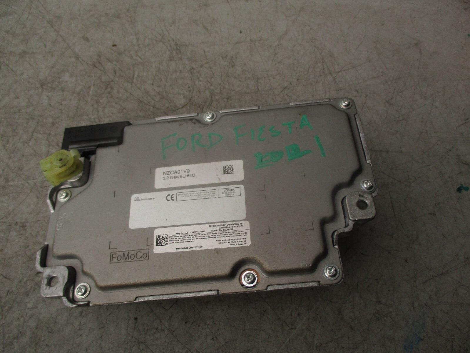 2021 FORD FIESTA MK8 SAT NAV CONTROL MODULE LU5T14G371