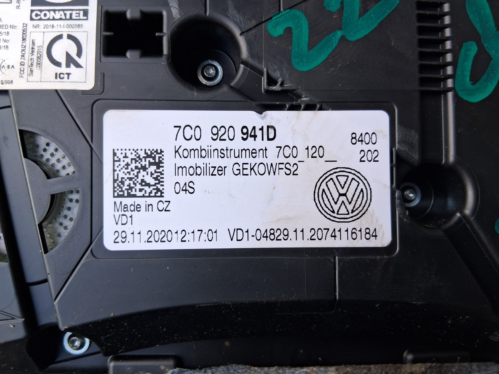2022 VOLKSWAGEN CRAFTER MK2 2.0 DIESEL SPEEDOMETER INSTRUMENT CLUSTER 7C0920941D