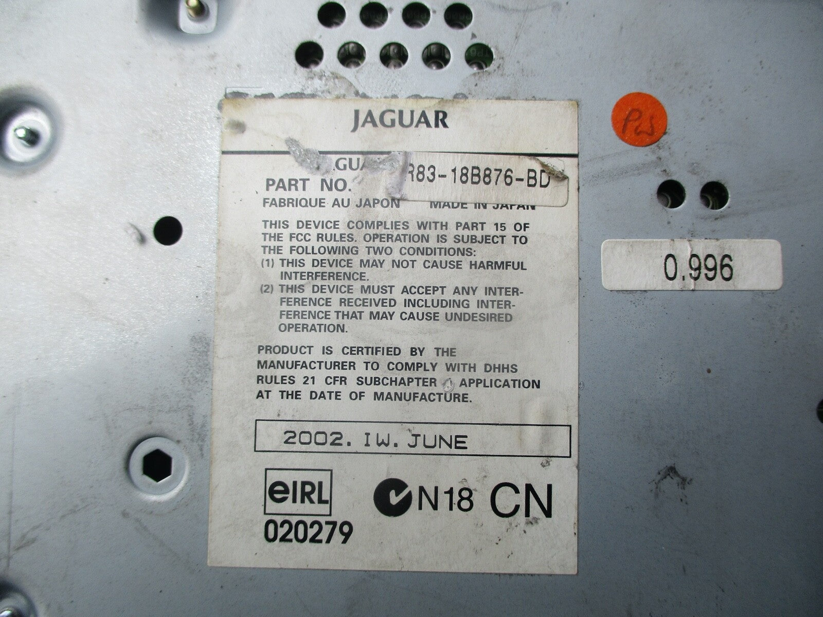 JAGUAR S TYPE 2003 SAT NAV CD UNIT 462200-5185
