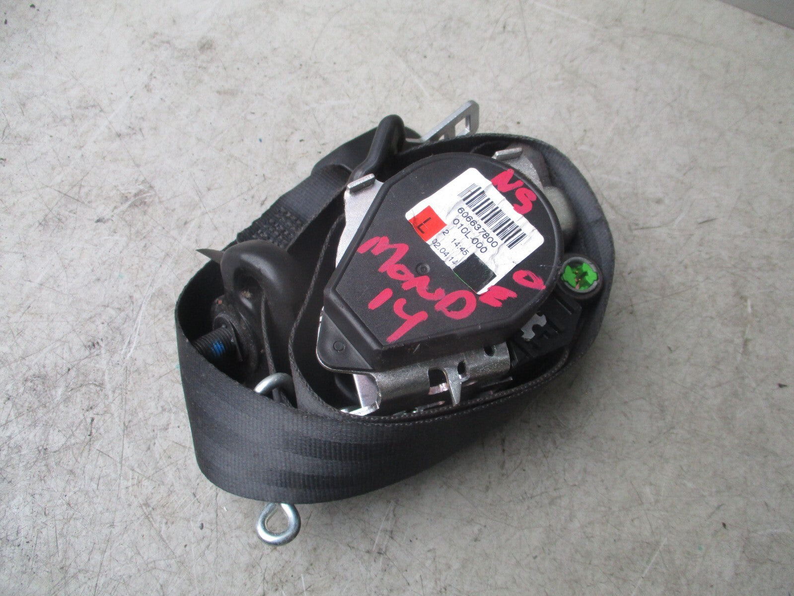 FORD MONDEO MK4 2014 NSF PASSENGER SIDE FRONT SEAT BELT 606637800