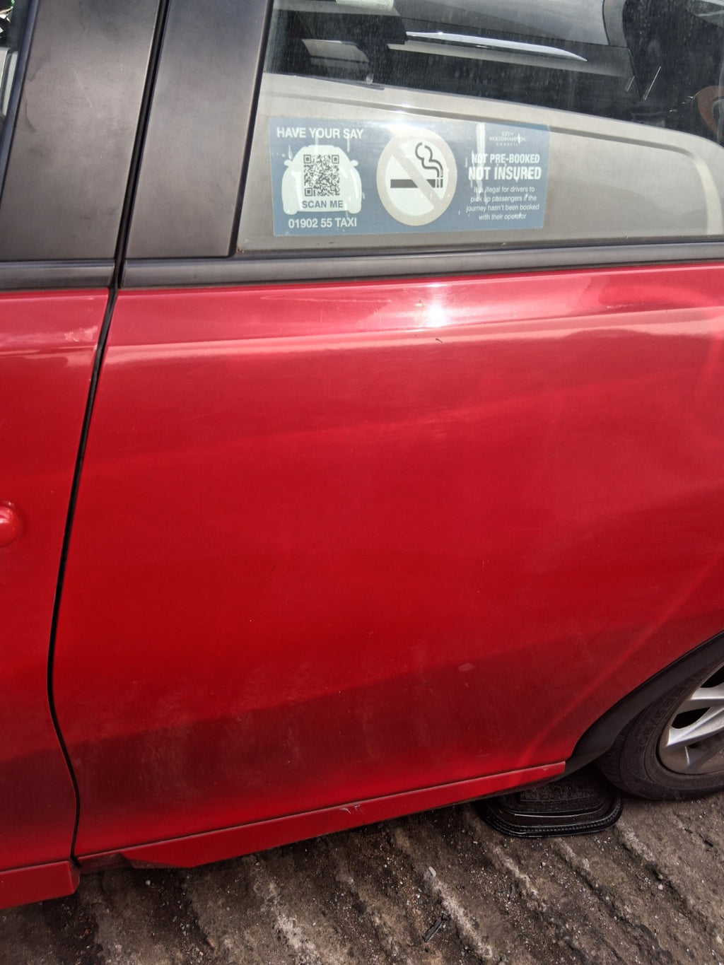 2016 HONDA CIVIC MK9 HATCHBACK NSR PASSENGER REAR LEFT BARE DOOR RED R81