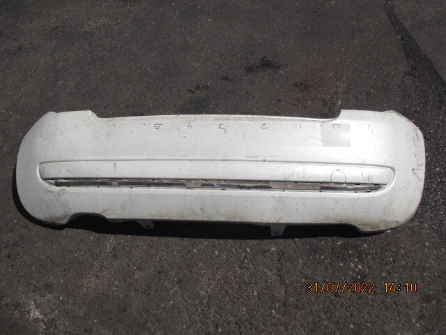 FIAT 500 2012 REAR BUMPER WHITE CREAM DAMAGED