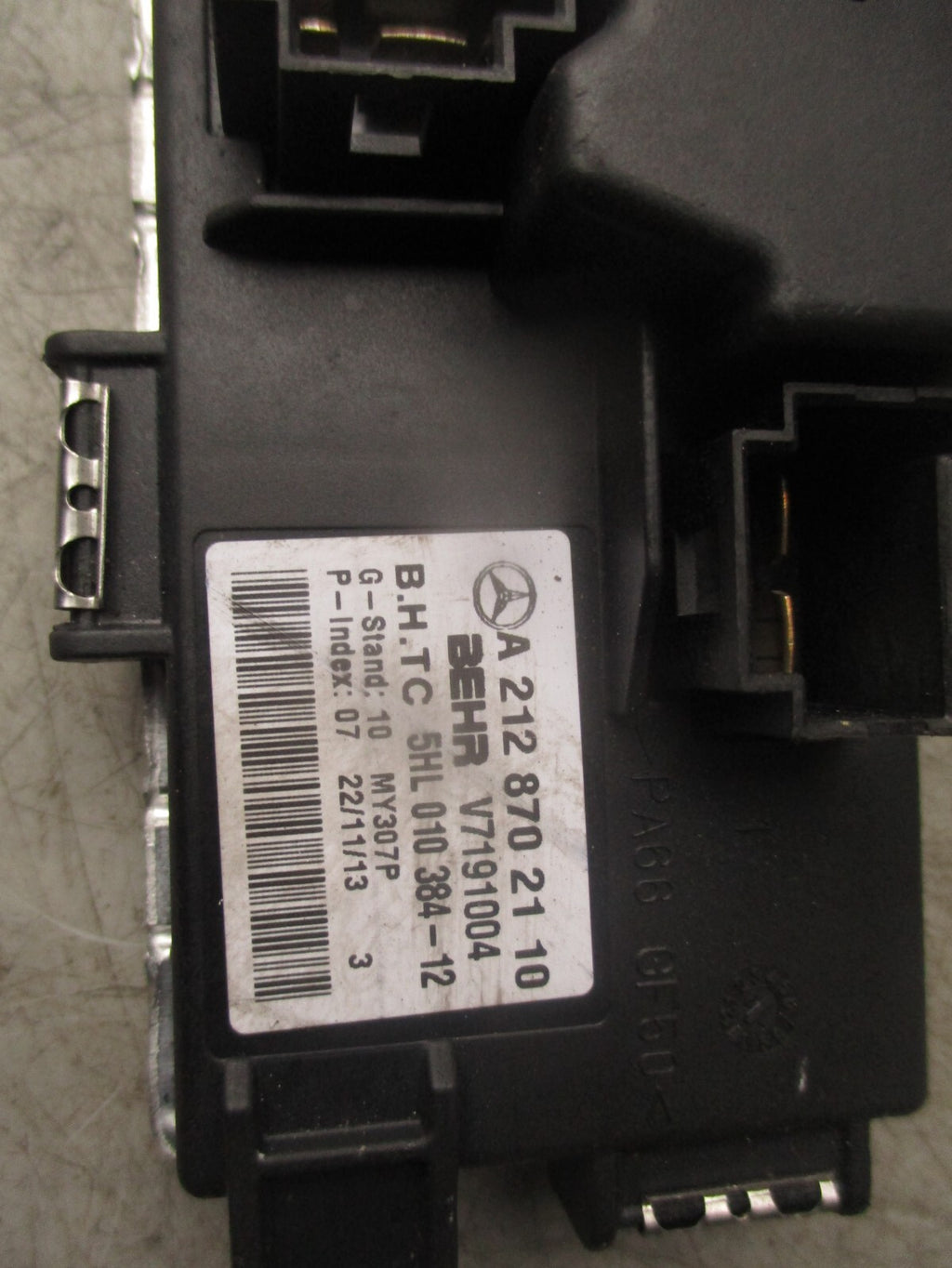 2009 MERCEDES-Benz C CLASS HEATER BLOWER MOTOR FAN RESISTOR A2128702110