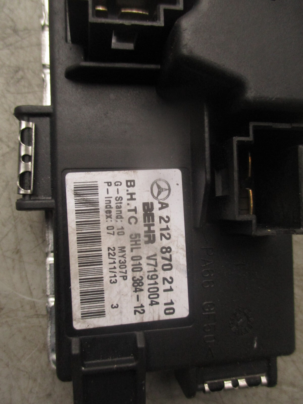 2009 MERCEDES-Benz C CLASS HEATER BLOWER MOTOR FAN RESISTOR A2128702110