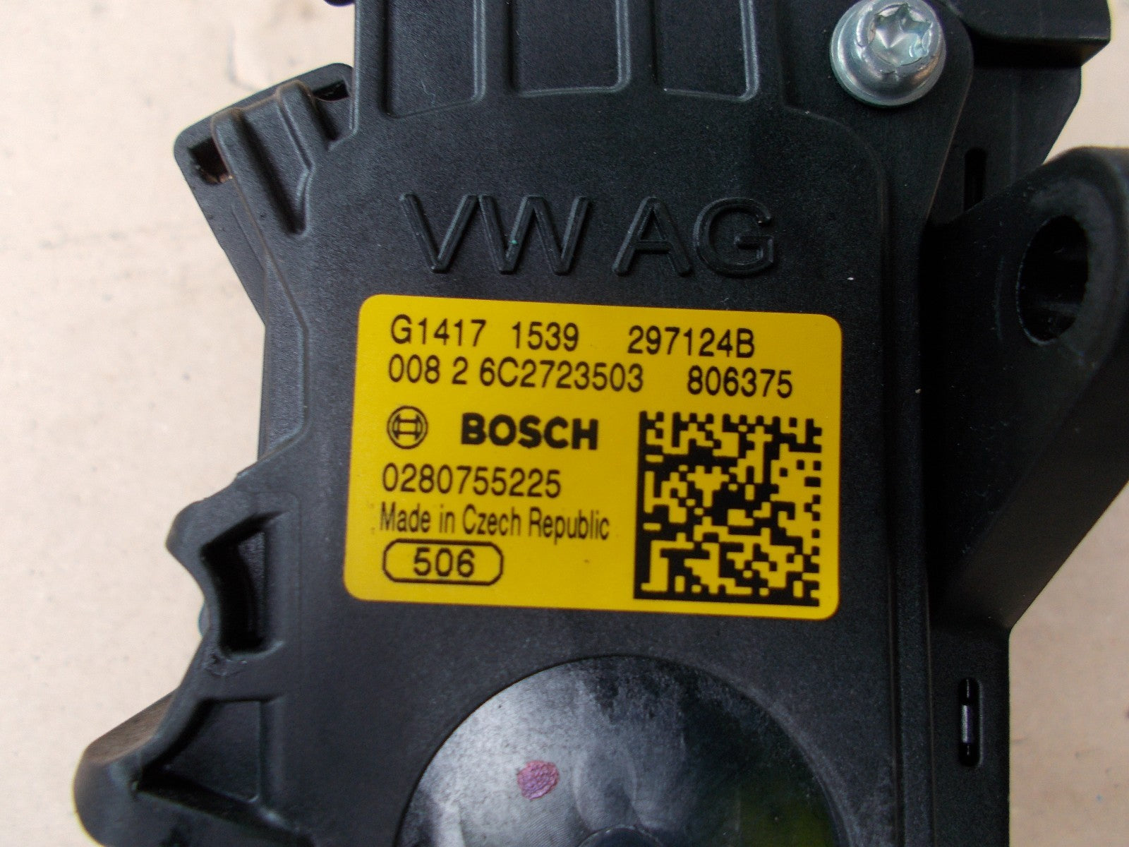 2011 VW SCIROCCO GT TDI 2.0 DIESEL THROTTLE ACCELERATOR PEDAL 0280755225