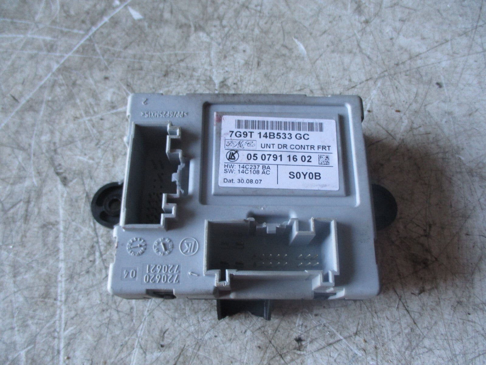 FORD MONDEO MK4 2010 NSF PASSENGER FRONT DOOR CONTROL MODULE 7G9T14B533GC
