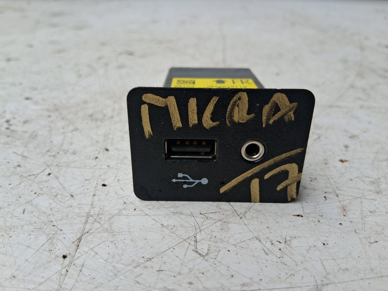 2017 NISSAN MICRA K14 USB AUX IN SOCKET 284H35FA0A