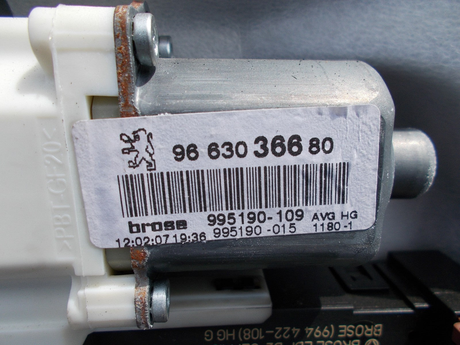 2007 PEUGEOT 407 SW ESTATE NSF PASSENGER SIDE FRONT WINDOW MOTOR 9646595580