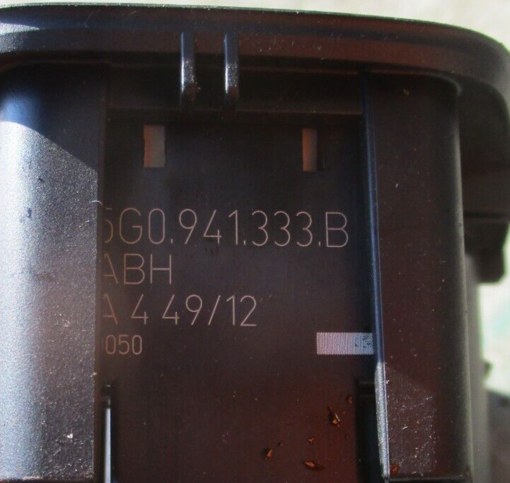 VW GOLF MK7 2013 HEADLIGHT LIGHT ADJUST CONTROL SWITCH BUTTON 5G0941333B