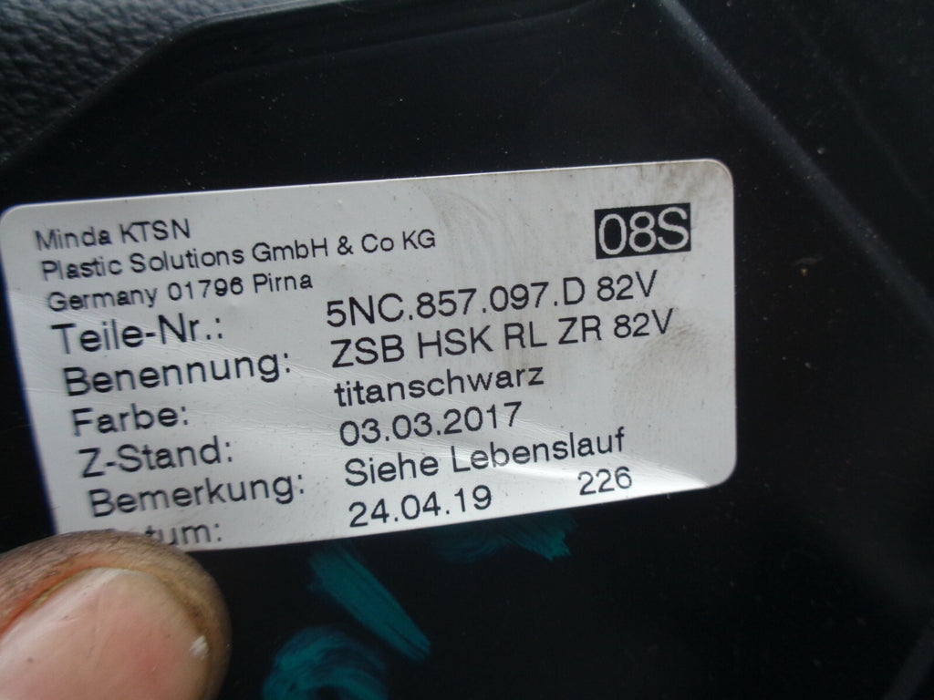 VW VOLKSWAGEN TIGUAN 2019 2.0 DIESEL GLOVE BOX STORAGE COMPARTMENT 5nc857097d