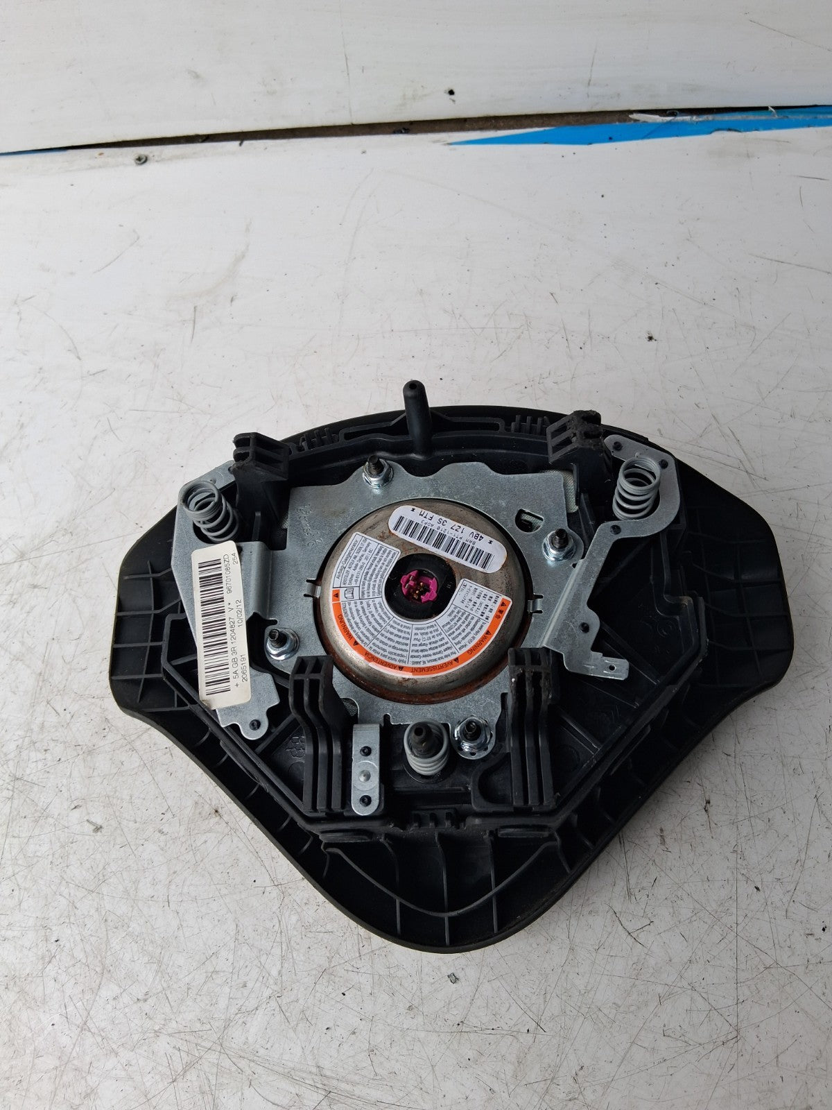 2012 PEUGEOT 207 STEERING WHEEL AIRBAG 96701085ZD