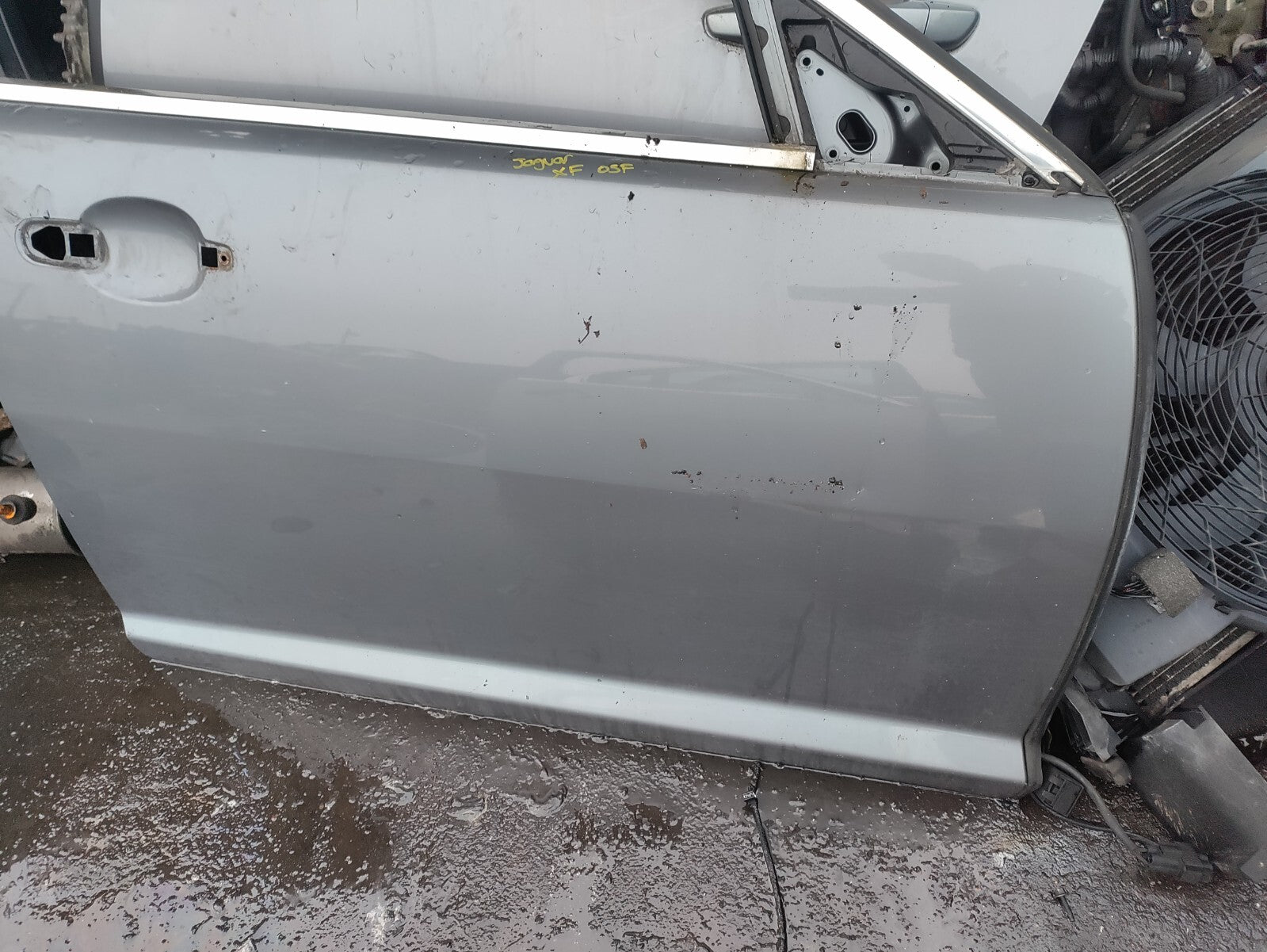 2009 JAGUAR XF X250 OSF DRIVER SIDE FRONT BARE DOOR SILVER
