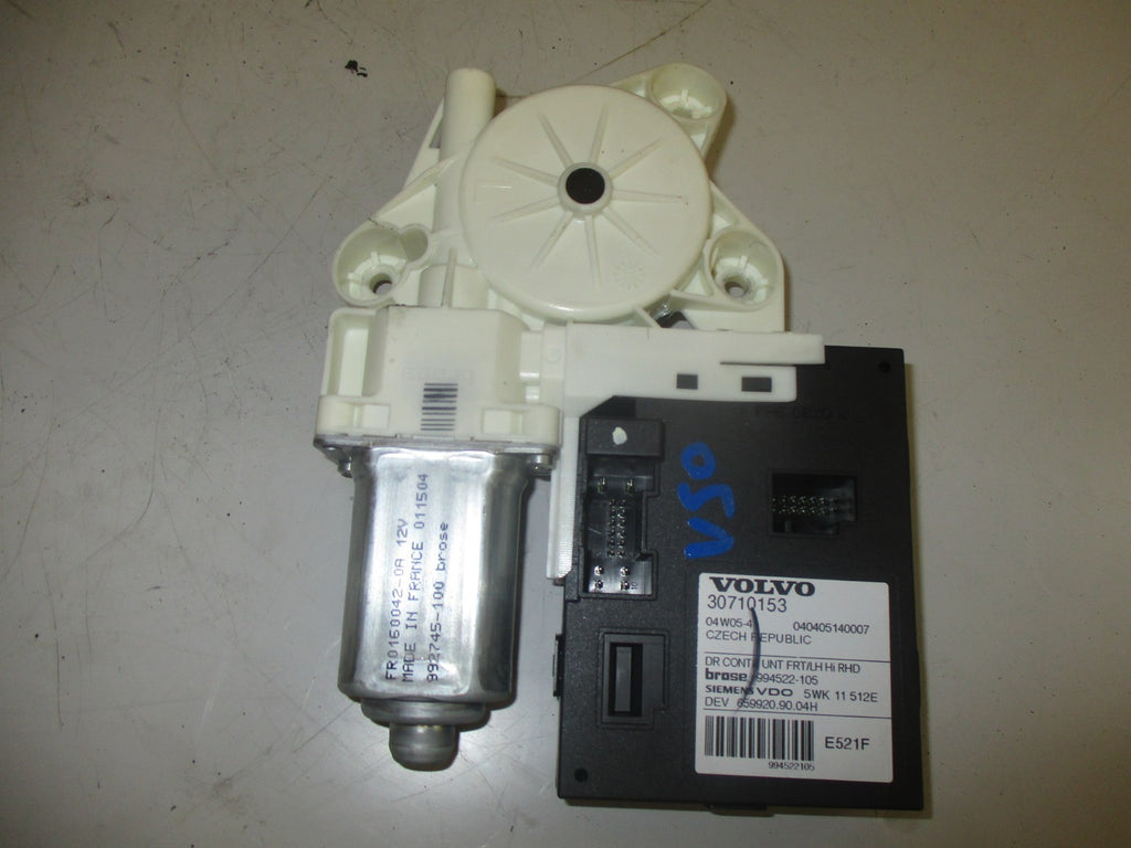 VOLVO V50 ESTATE NSF PASSENGER SIDE FRONT WINDOW MOTOR REGULATOR 30710153