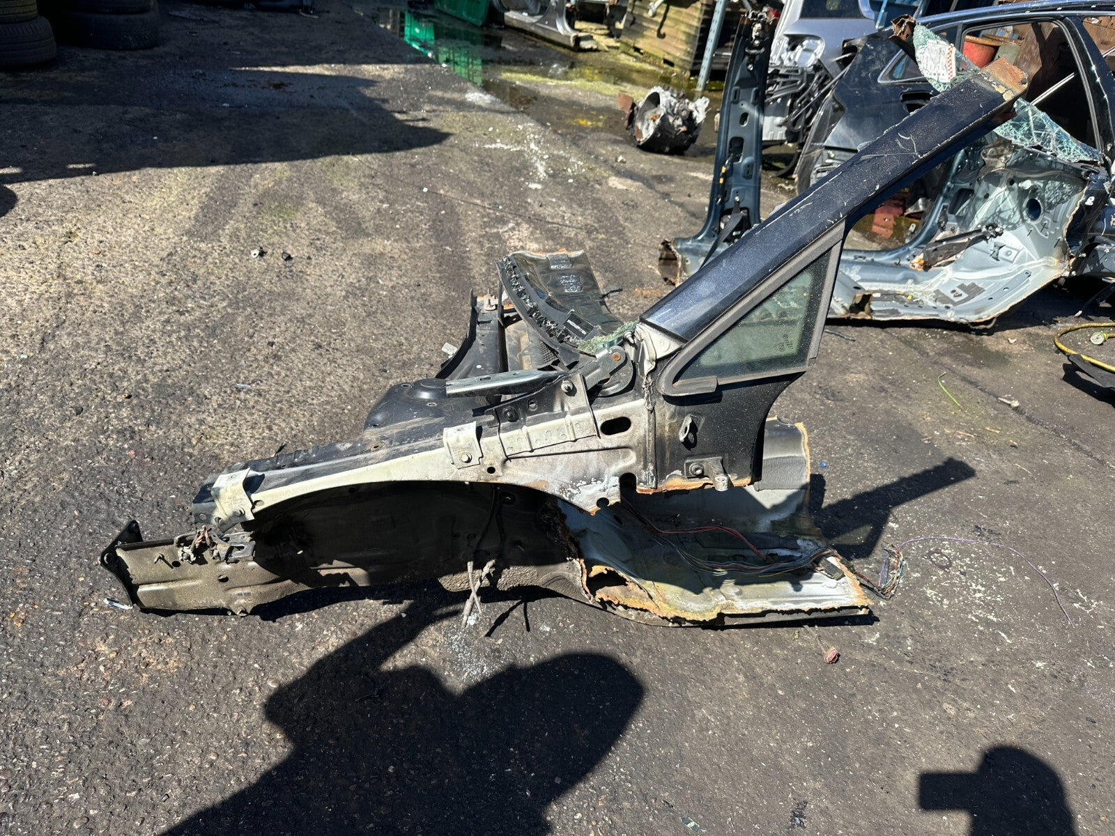 2013 VOLKSWAGEN GOLF MK7 NSF PASSENGER SIDE FRONT QUARTER CHASSIS LEG FLITCH CUT