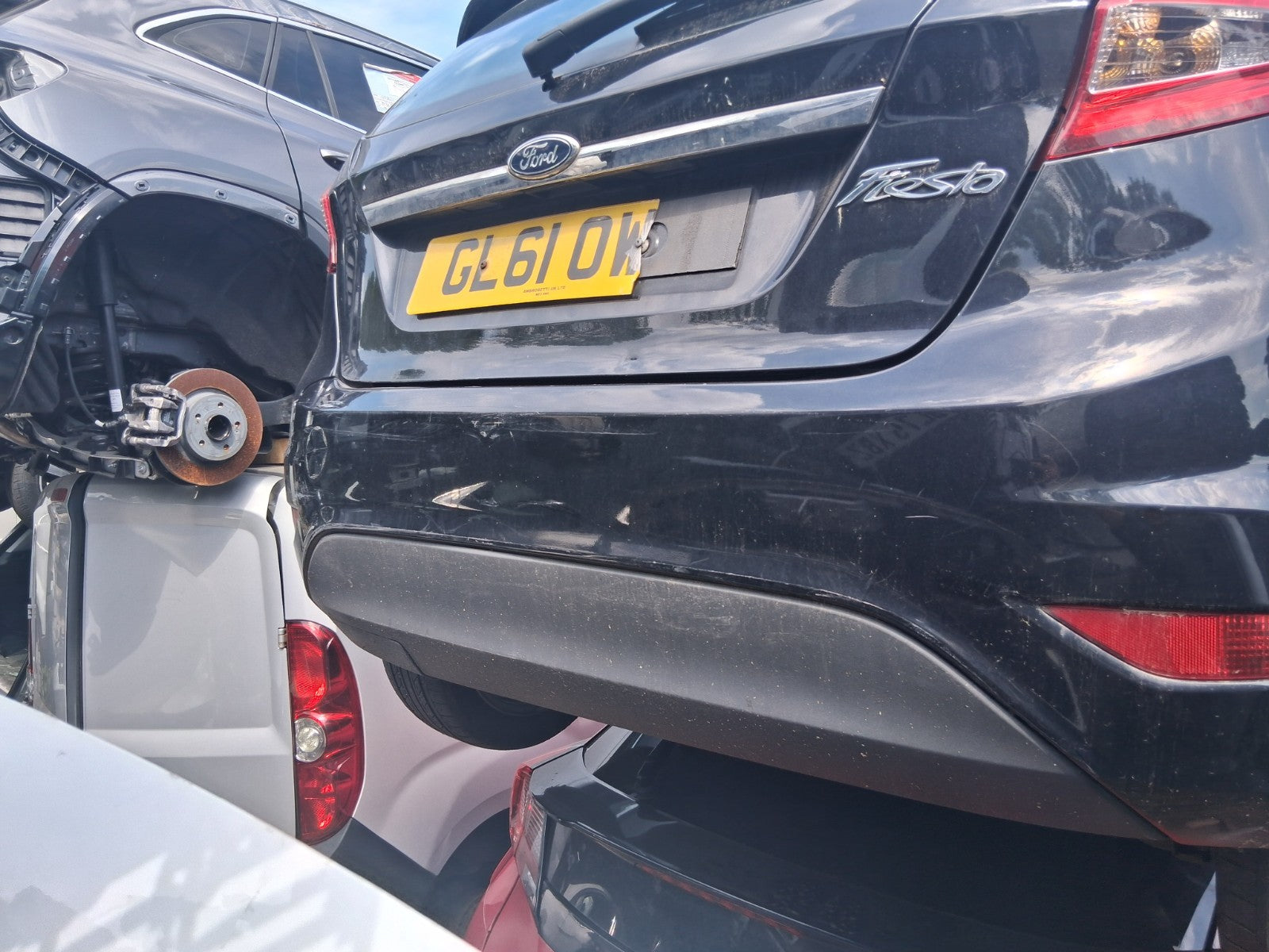 2012 FORD FIESTA ZETEC MK7 5 DOOR COMPLETE REAR BUMPER