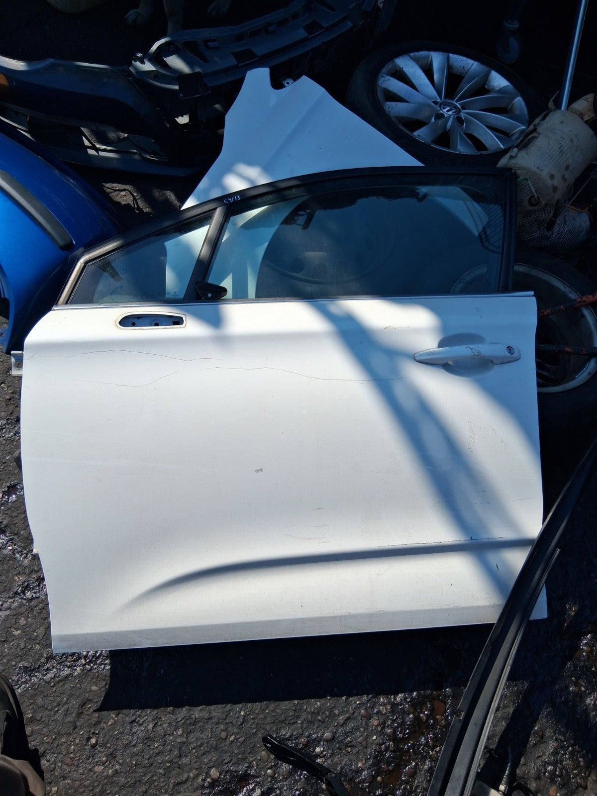 2013 CITROEN C4 MK2 NSF PASSENGER SIDE FRONT LEFT COMPLETE DOOR WHITE