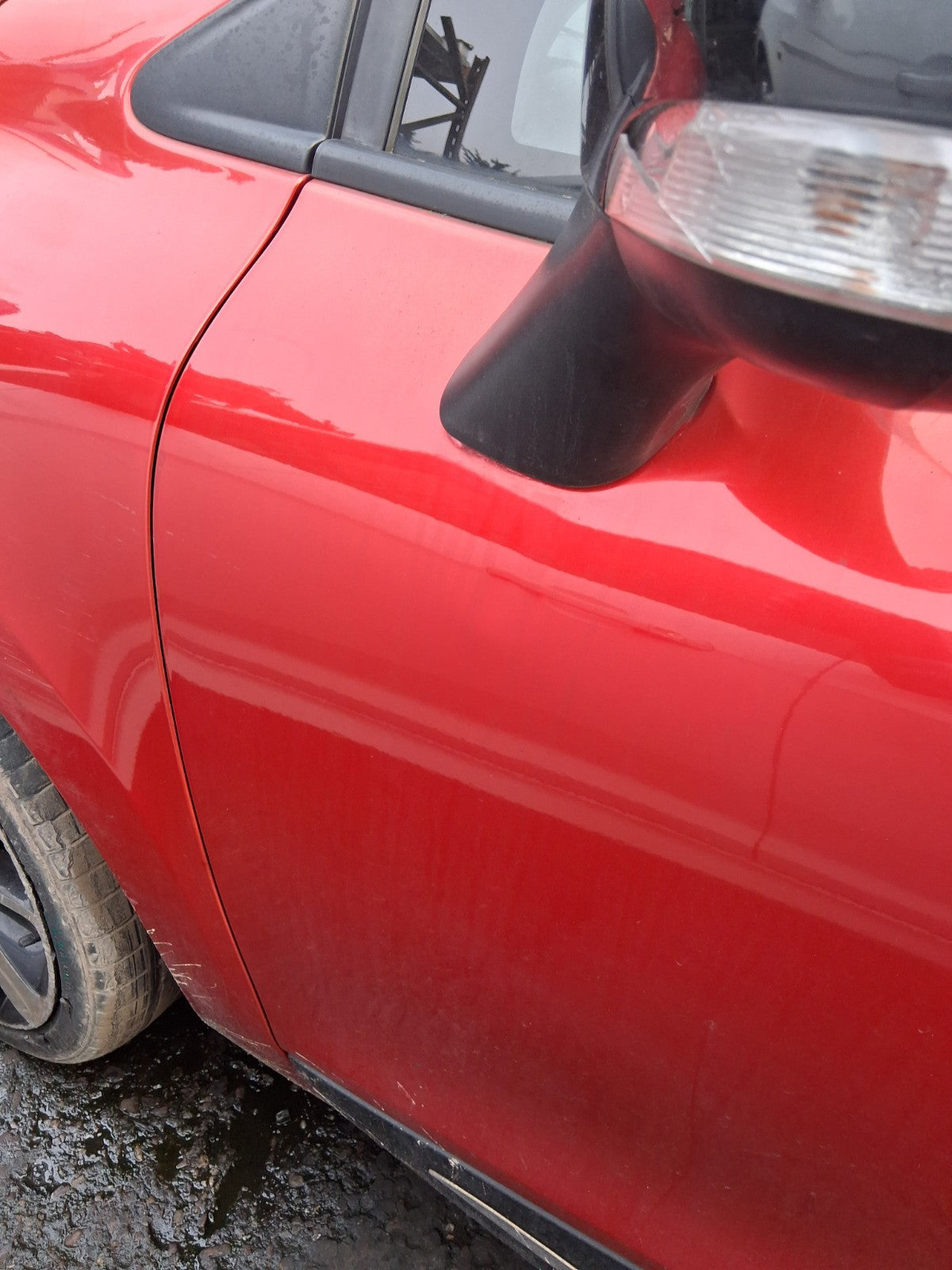 2013 RENAULT CLIO X98 MK4 NSF PASSENGER SIDE FRONT LEFT BARE DOOR RED