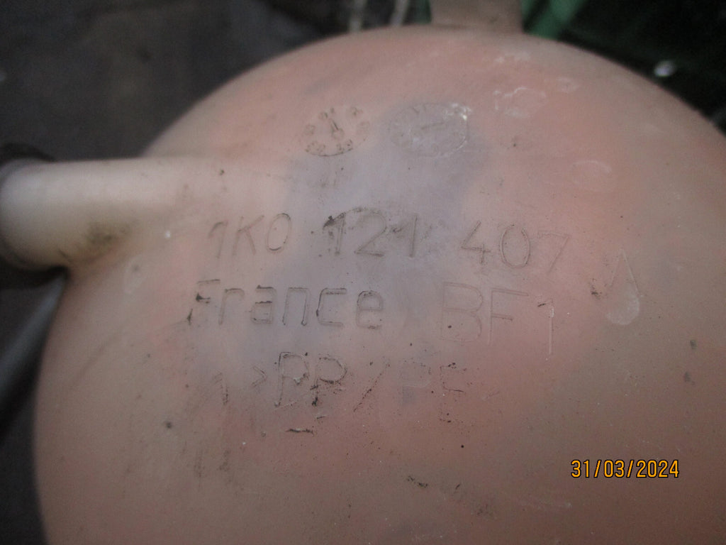 2008 VOLKSWAGEN PASSAT HEADER COOLANT EXPANSION BOTTLE TANK RESERVOIR 1K0121407
