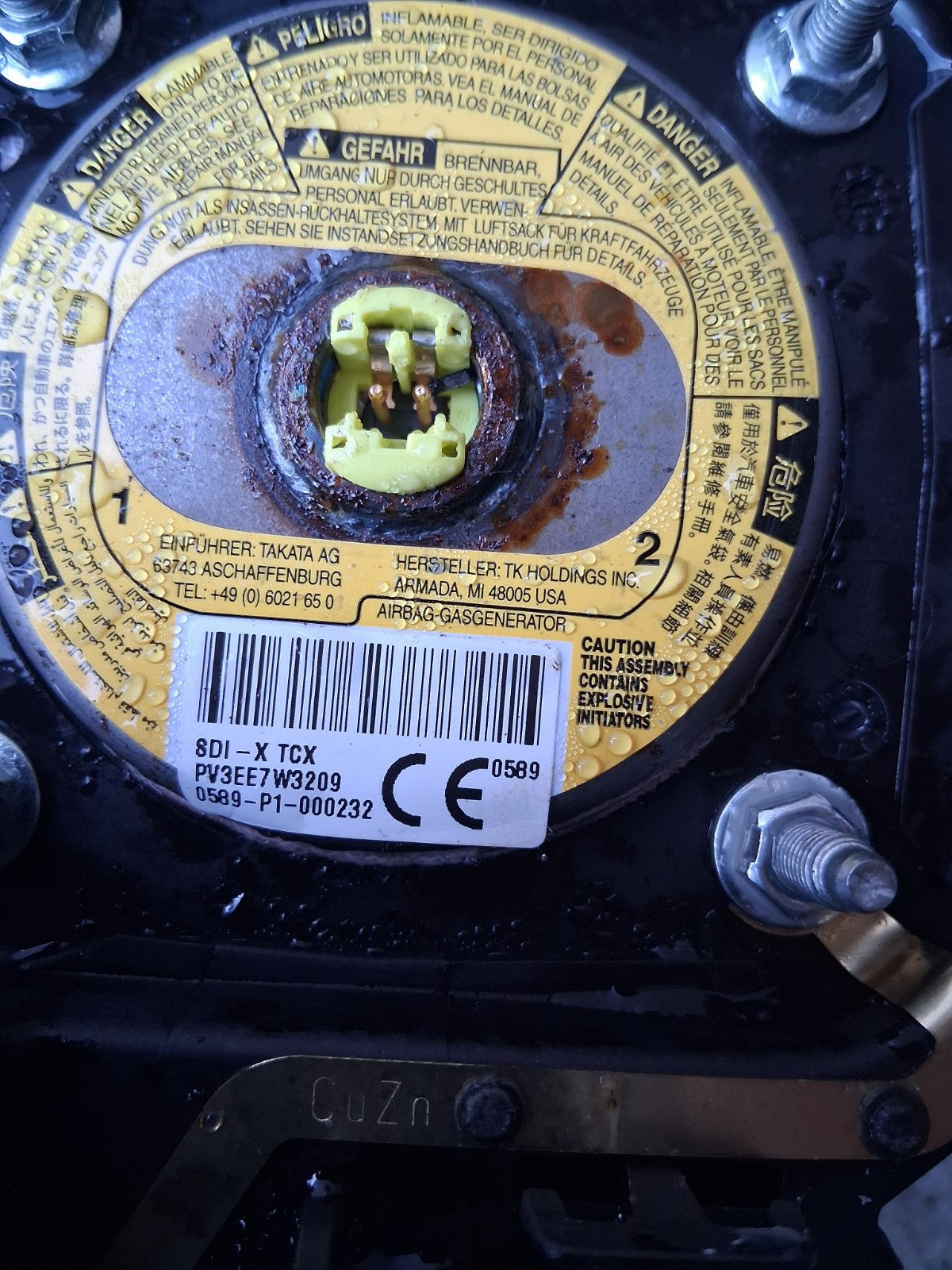 2016 NISSAN NOTE STEERING WHEEL AIRBAG 8DIXTCX