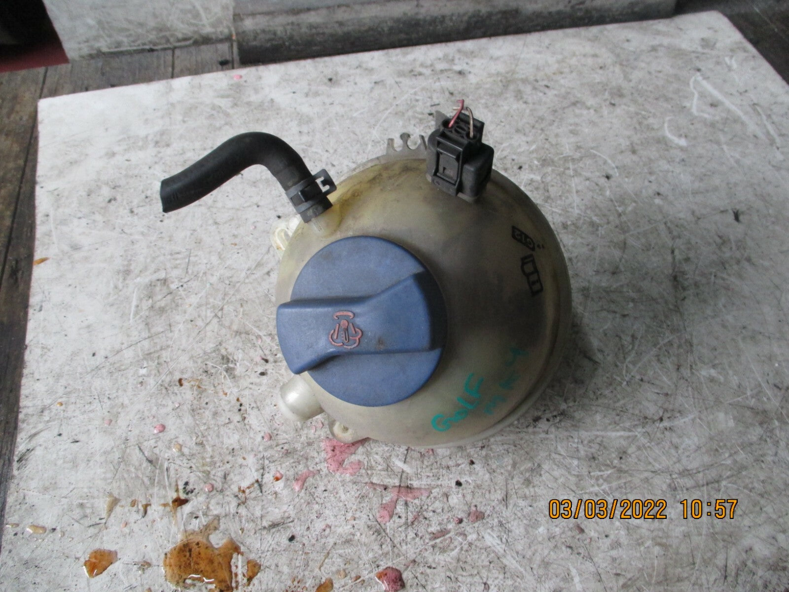 VW VOLKSWAGEN GOLF MK4 2003 HEADER EXPANSION WATER TANK BOTTLE 1J0121403B