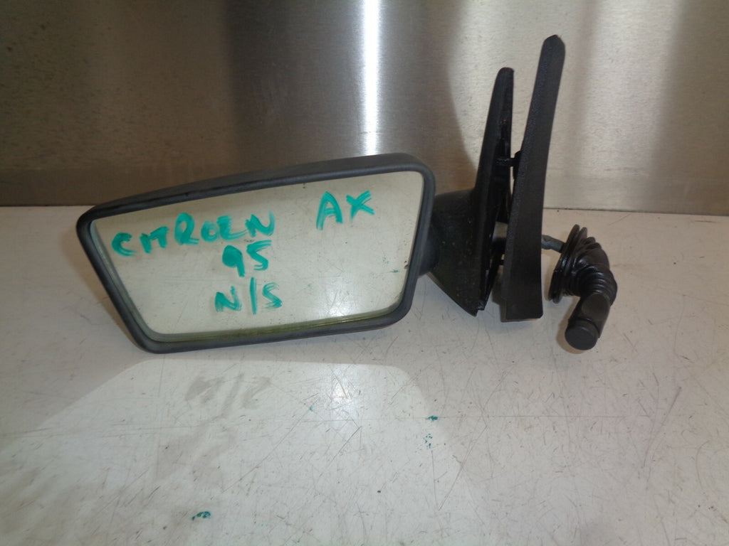CITROEN AX 1995 NS PASSENGER SIDE FRONT MANUAL WING MIRROR BLACK
