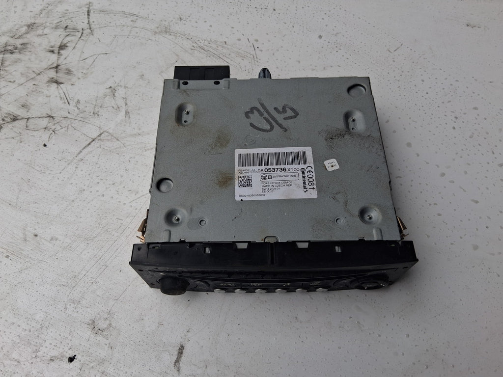 CITROEN C3 2010 STEREO RADIO CD PLAYER 98053736XT00