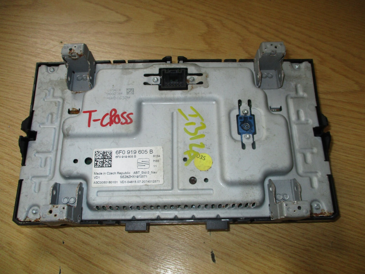 2020 SEAT IBIZA MK5 SAT NAV DISPLAY SCREEN HEAD UNIT 6F0919605B