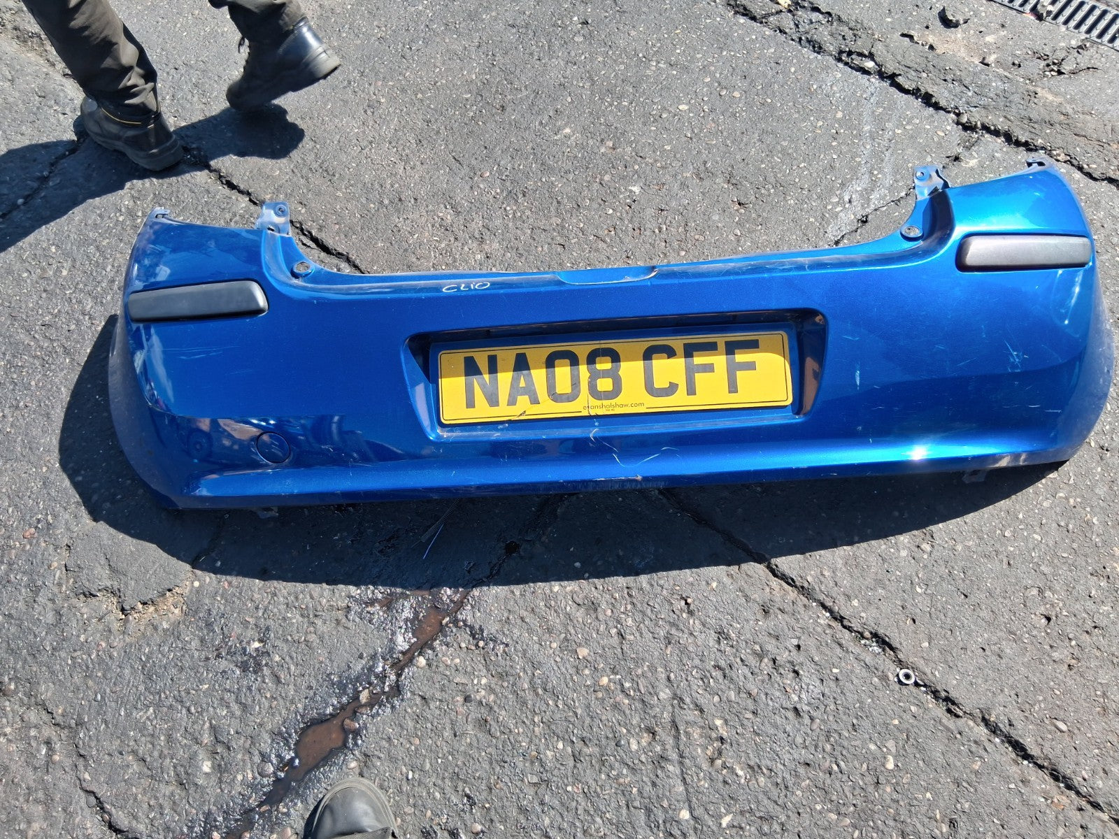 2008 RENAULT CLIO MK3 COMPLETE REAR BUMPER BLUE