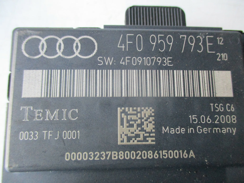 AUDI A6 ESTATE AVANT 2008 OSF DRIVER SIDE FRONT DOOR CONTROL MODULE 4F0959793E