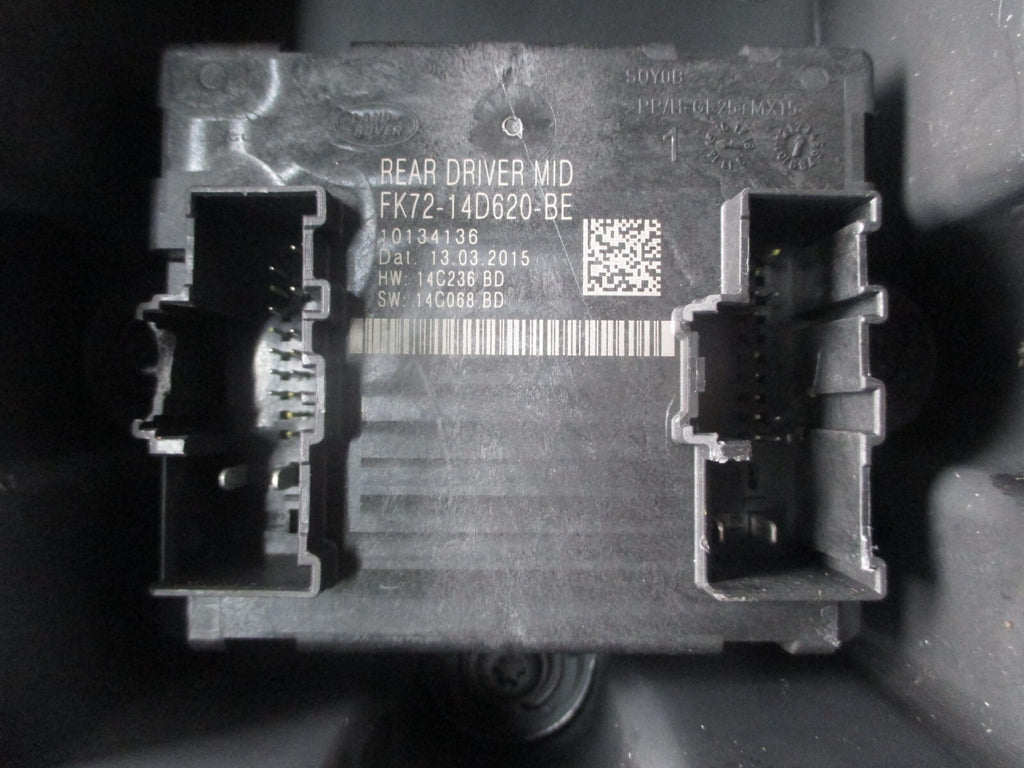 JAGUAR XE 2016 OSR DRIVER SIDE REAR DOOR CONTROL MODULE FK7214D620BE