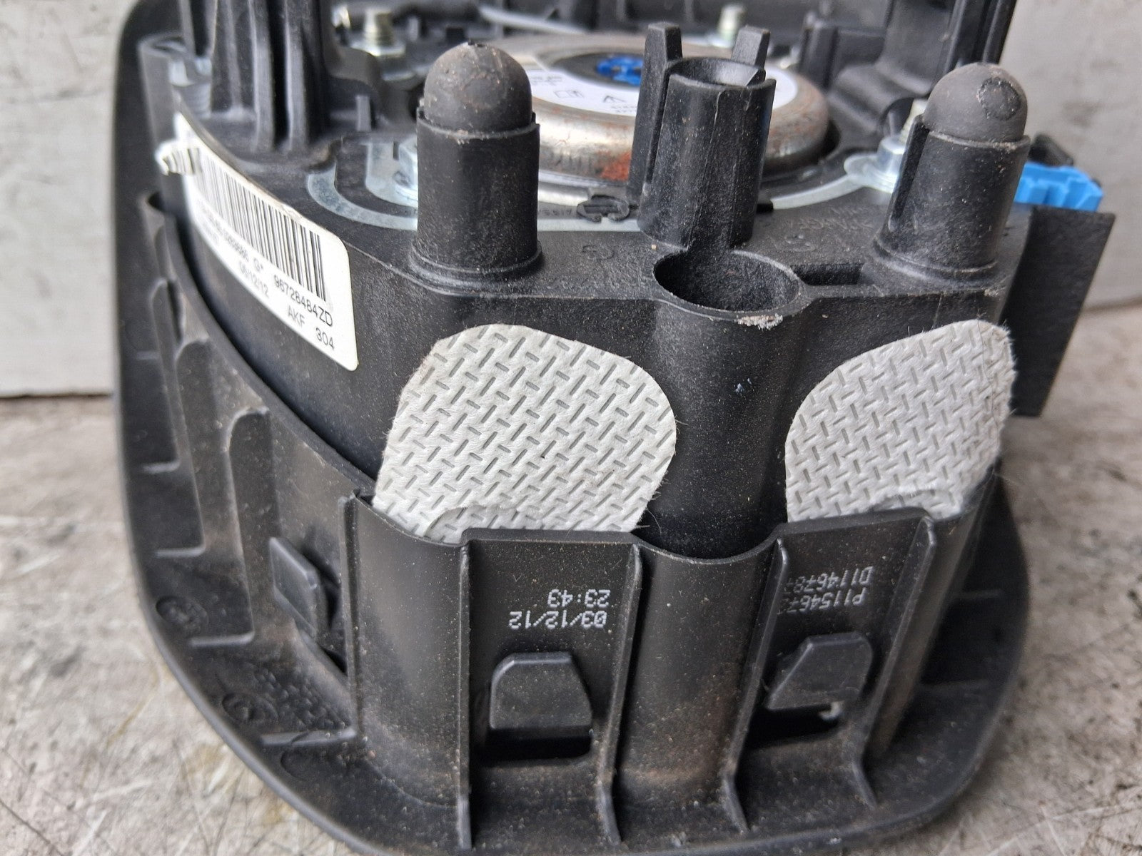 2012 PEUGEOT 208 STEERING WHEEL AIRBAG BLACK