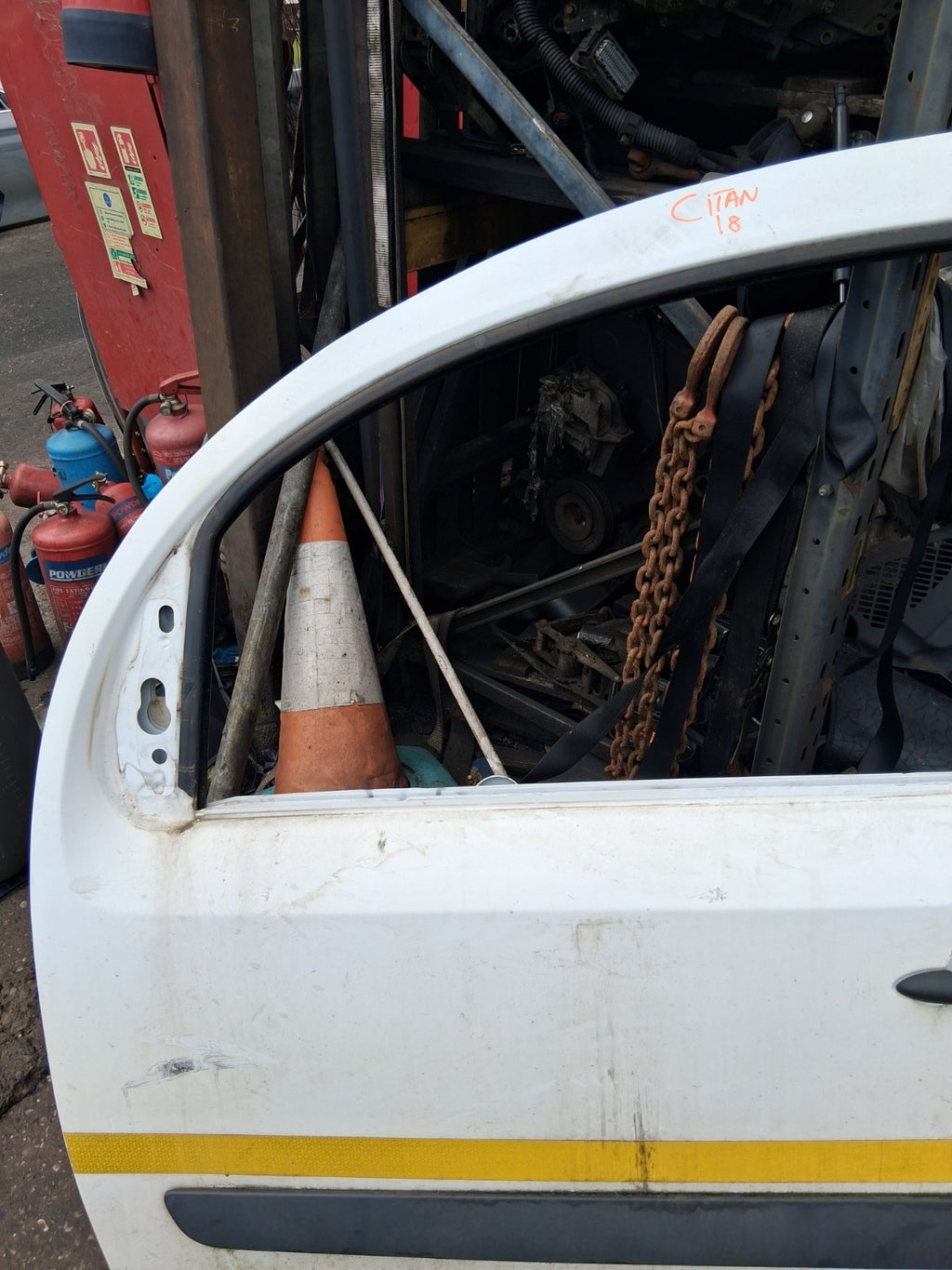 2018 MERCEDES BENZ CITAN W415 NSF PASSENGER SIDE FRONT LEFT BARE DOOR WHITE