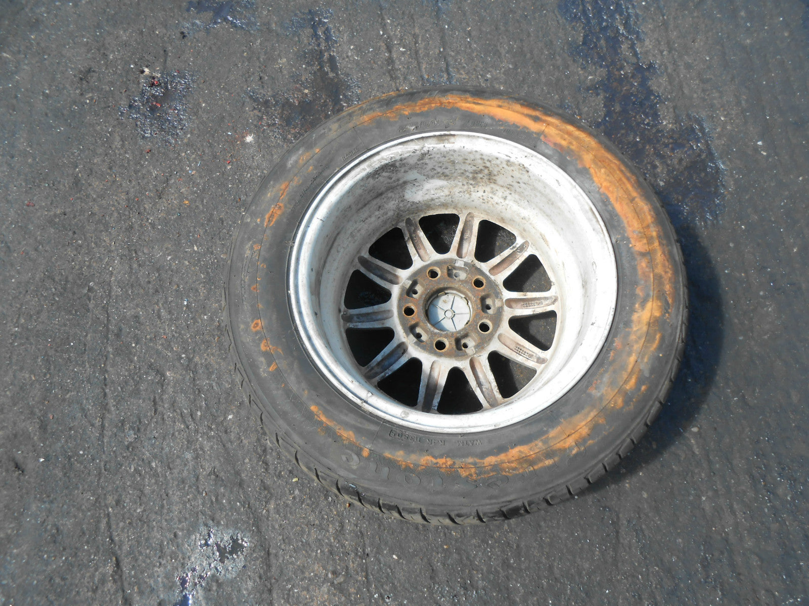BMW 5 SERIES E34 1992 ALUMINIUM ALLOY WHEEL & TYRE 5 STUD 205/60 R15 FIREHAWK