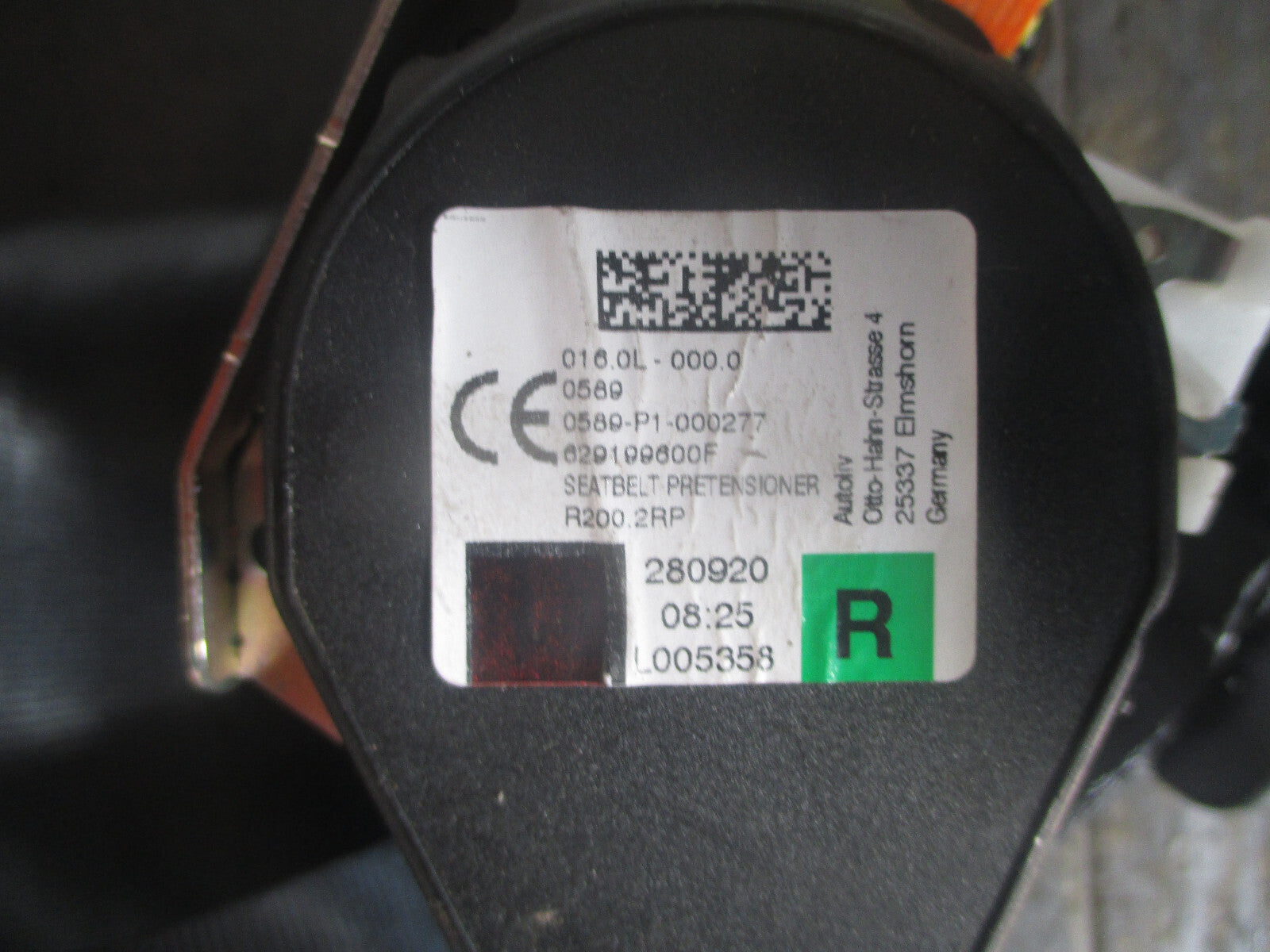 FORD GALAXY 2020 OSR DRIVER SIDE REAR SEAT BELT 0589P1000277