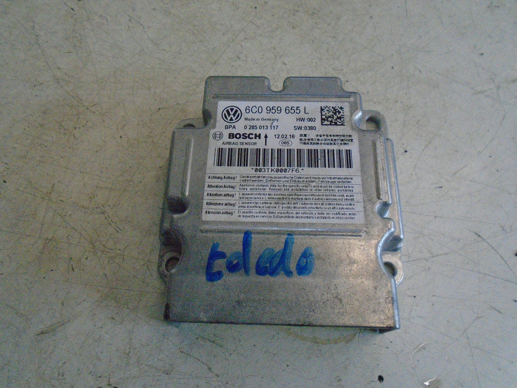 SEAT TOLEDO 2016 SAFETY BAG CONTROL MODULE UNIT 6C0959655L