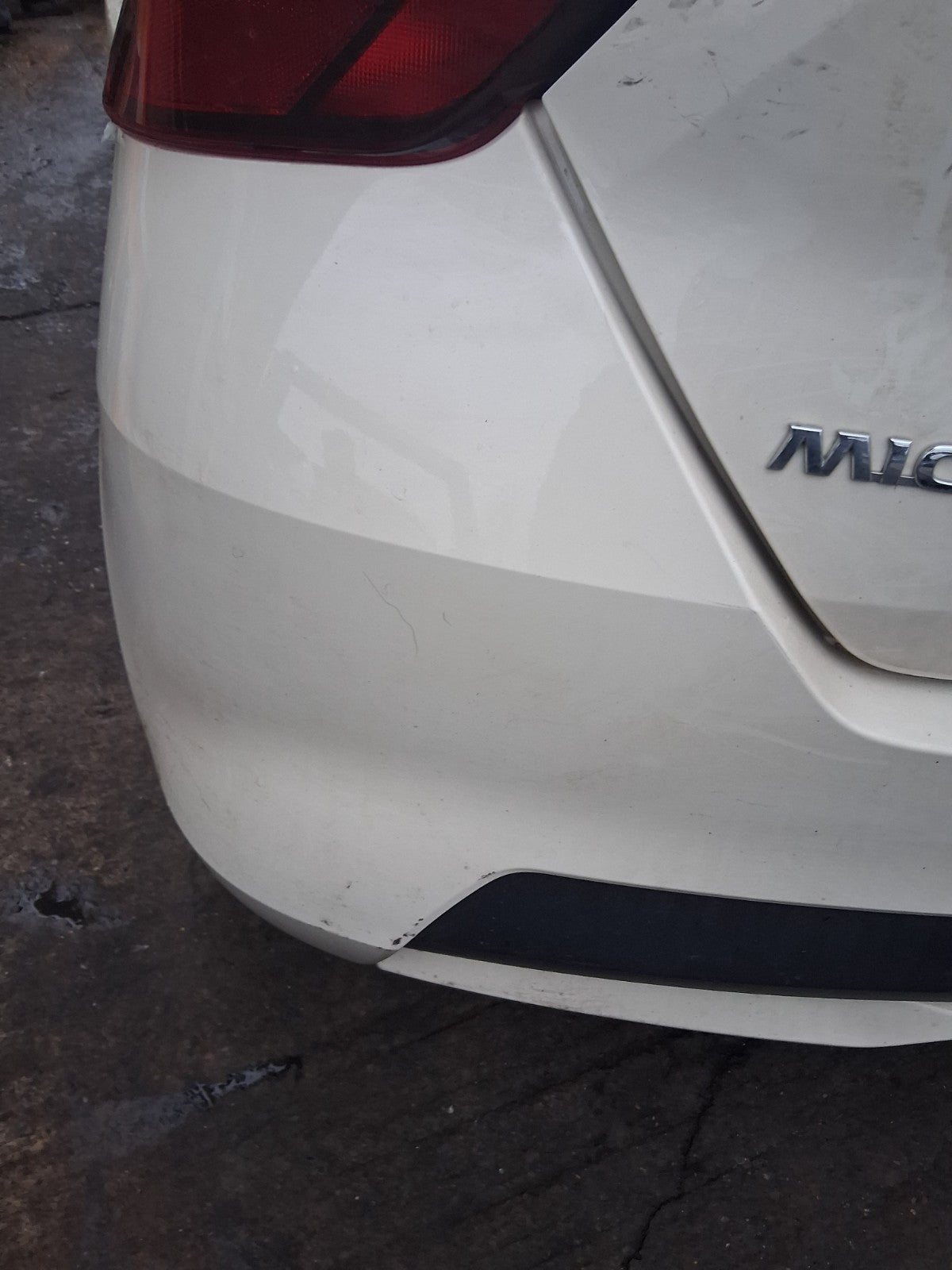 2018 NISSAN MICRA K14 COMPLETE REAR BUMPER IVORY D16