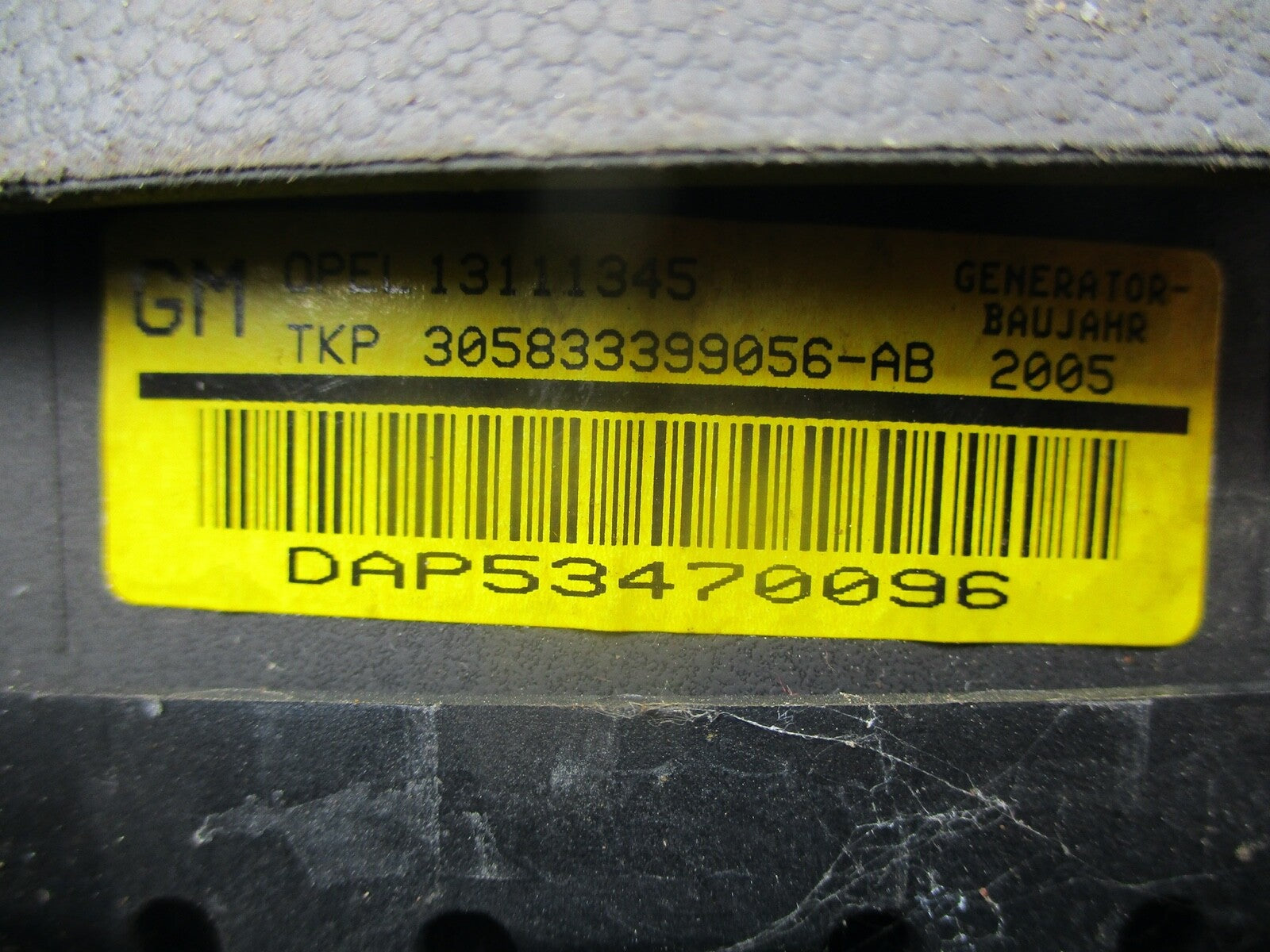 VAUXHALL ASTRA H 2007 STEERING WHEEL AIRBAG SAFETY BAG 498997212