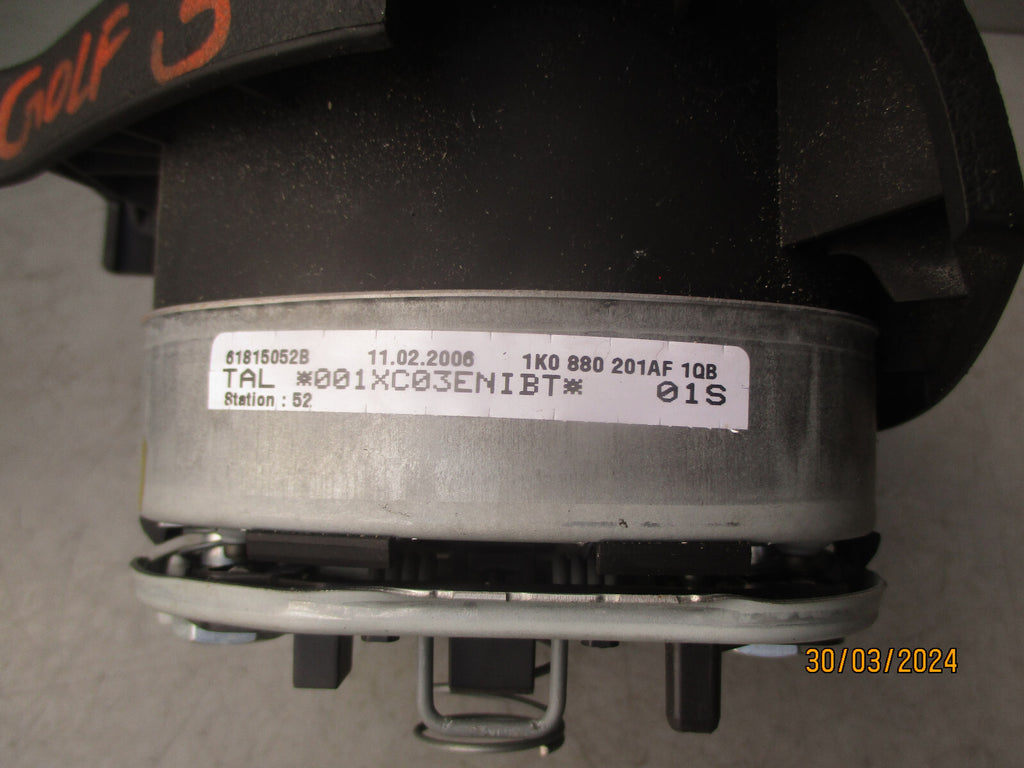 2005 VOLKSWAGEN GOLF MK5 DRIVER STEERING WHEEL AIRBAG 1K0880201AF1QB
