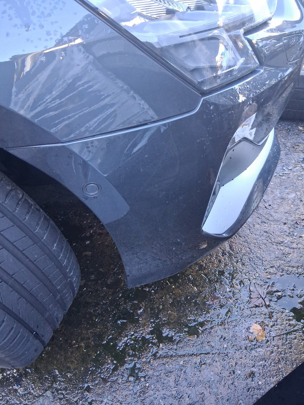 2025 AUDI A3 8Y HATCHBACK FACELIFT COMPLETE FRONT BUMPER WITH GRILL GREY LX7L