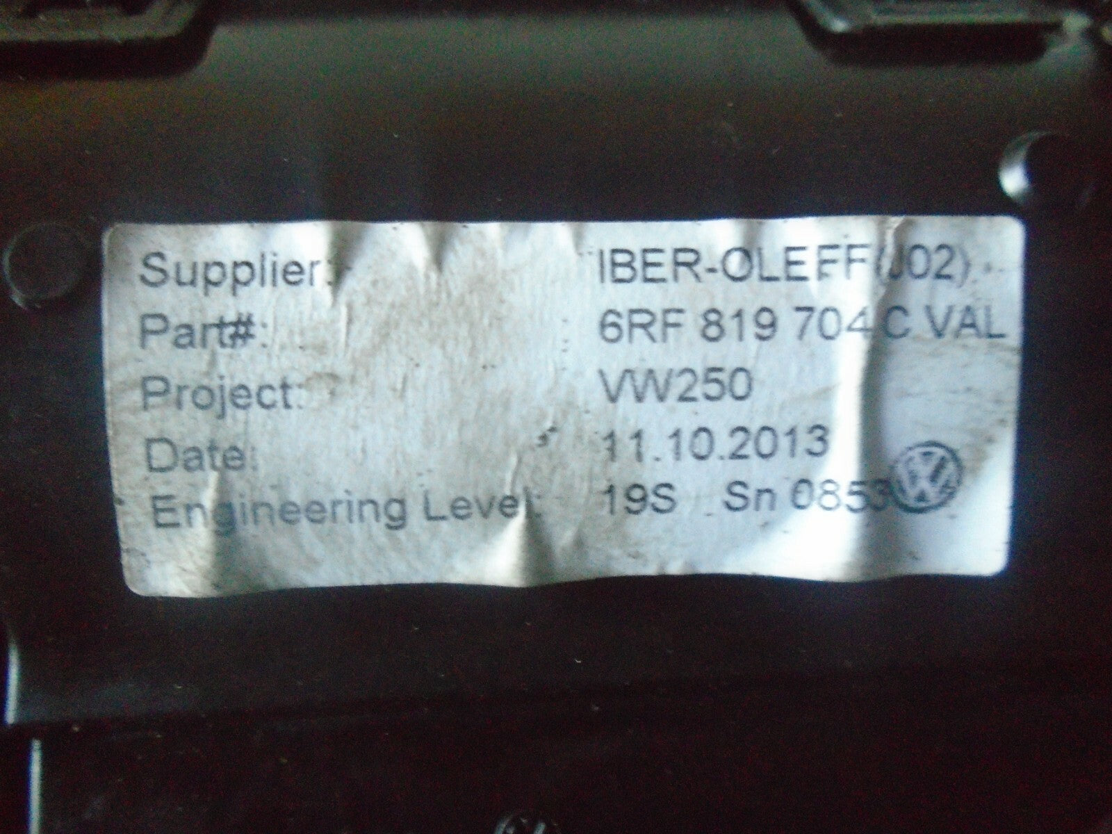 VOLKSWAGEN POLO 2014 MK5 6R OSF FRONT DRIVER SIDE DASHBOARD AIR VENT 6RF8197074