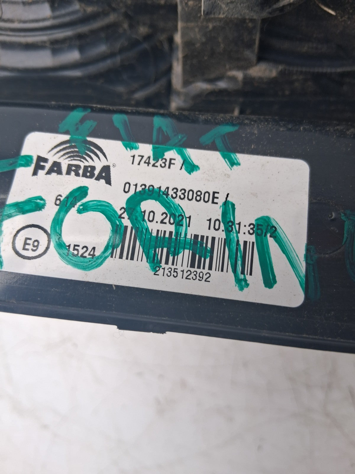 2016 FIAT FIORINO OSR OFF RIGHT DRIVER SIDE REAR TAIL LIGHT 01391433080E