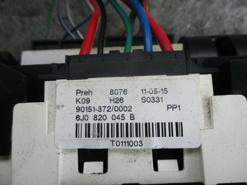 SEAT IBIZA 6J HEATER CLIMATE CONTROL PANEL 6J0820045B