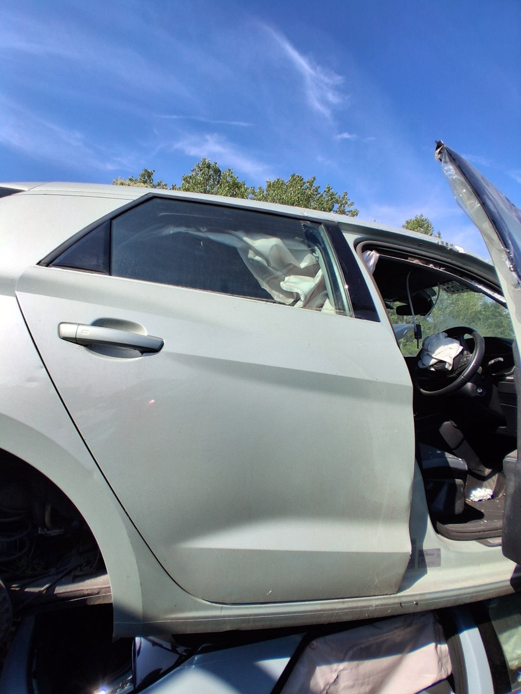 2023 AUDI A1 SPORT MK2 OSR DRIVER REAR BARE DOOR DEW SILVER METALLIC LX7E X7E
