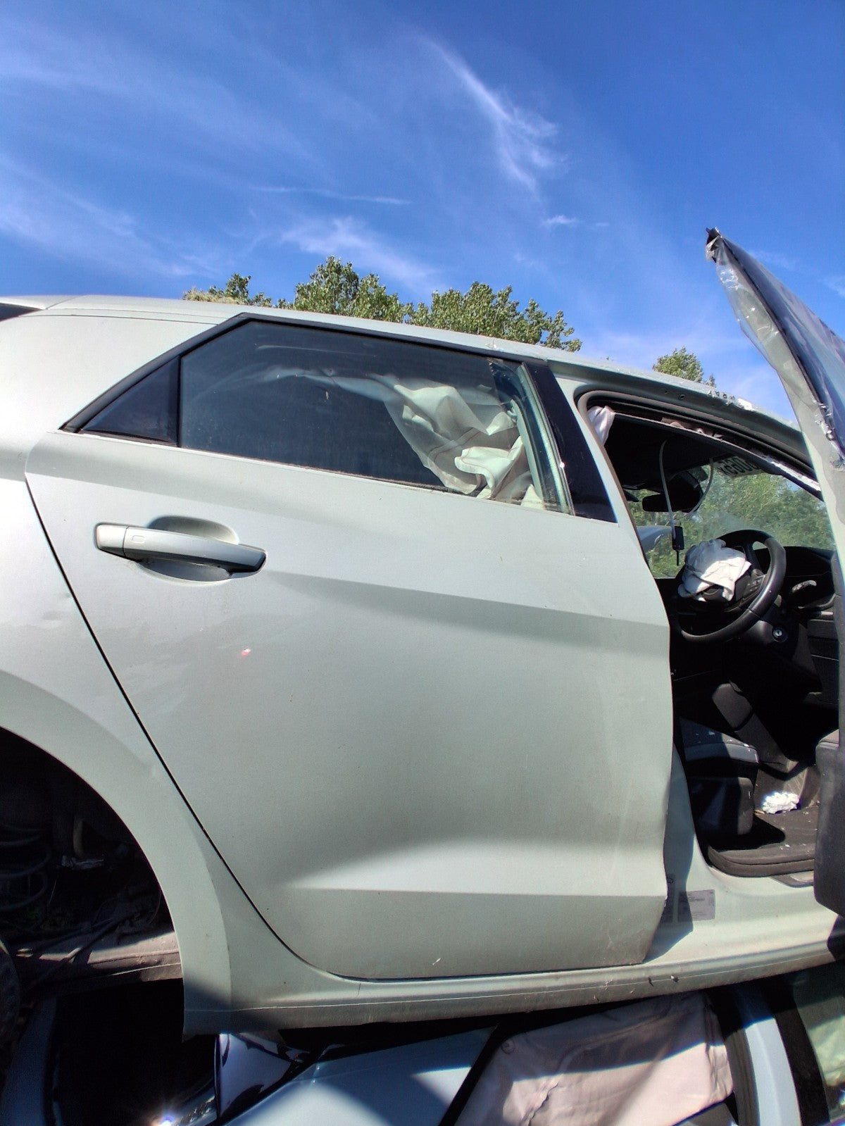 2023 AUDI A1 SPORT MK2 OSR DRIVER REAR BARE DOOR DEW SILVER METALLIC LX7E X7E