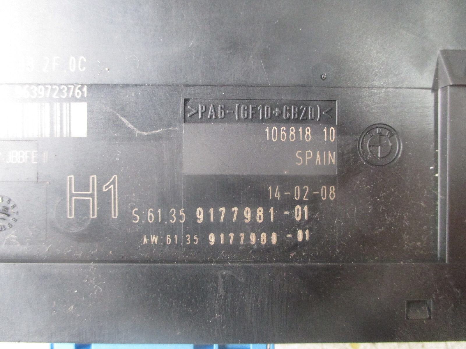 BMW 1 SERIES E90 2008 ECU BODY CONTROL MODULE 9177980