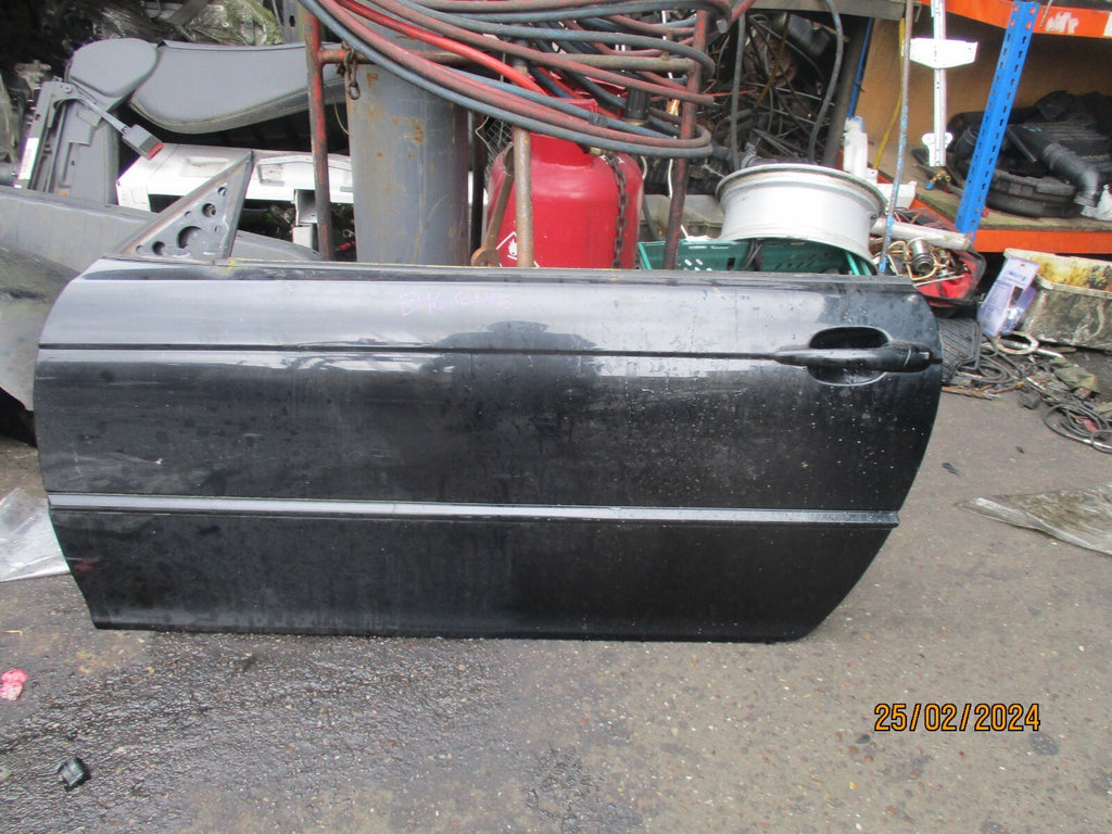2005 BMW 3 SERIES E46 LCI COUPE NS PASSENGER SIDE DOOR BARE BLACK 475